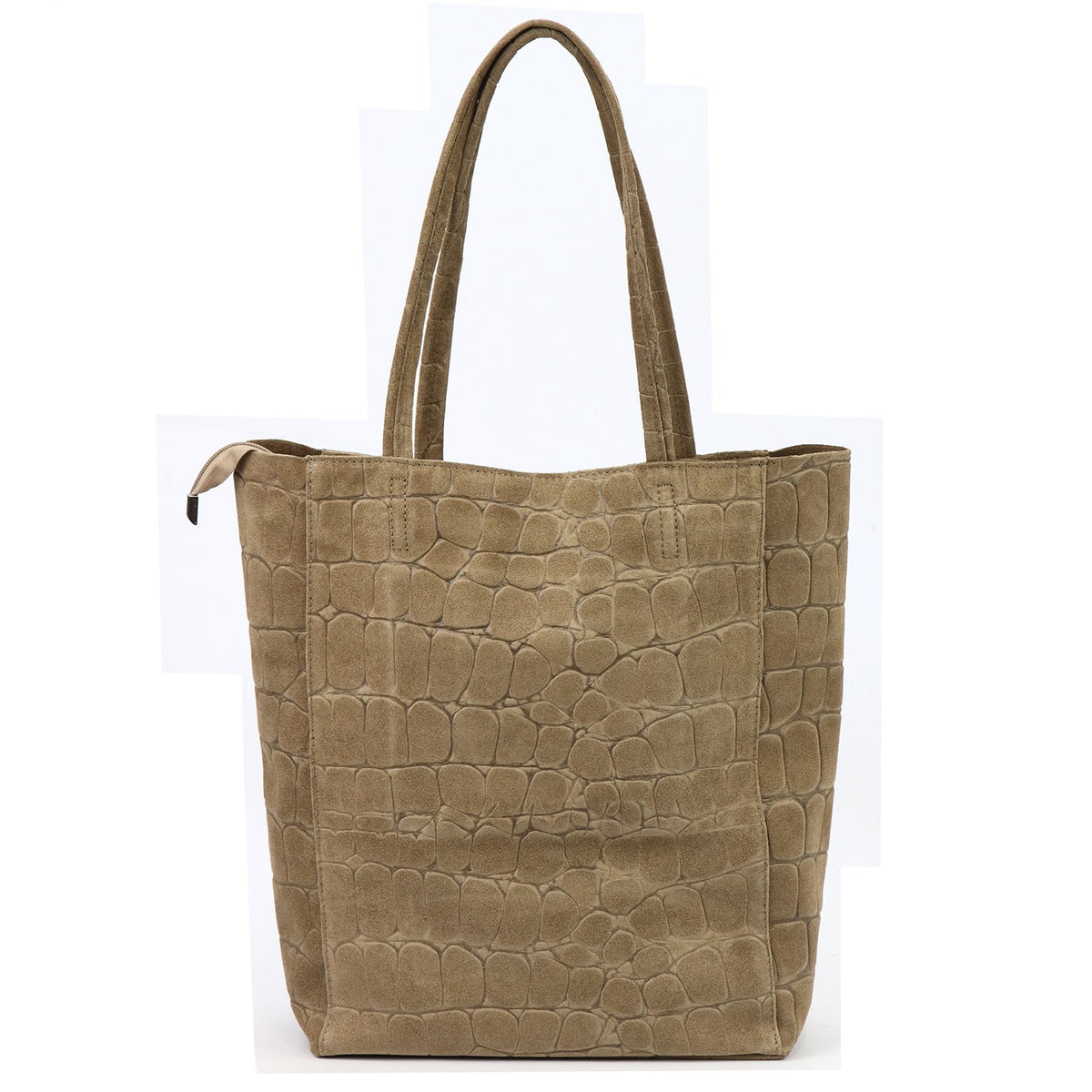 Luka 26-084 CROCO taupe natūralios odos rankinė taupe