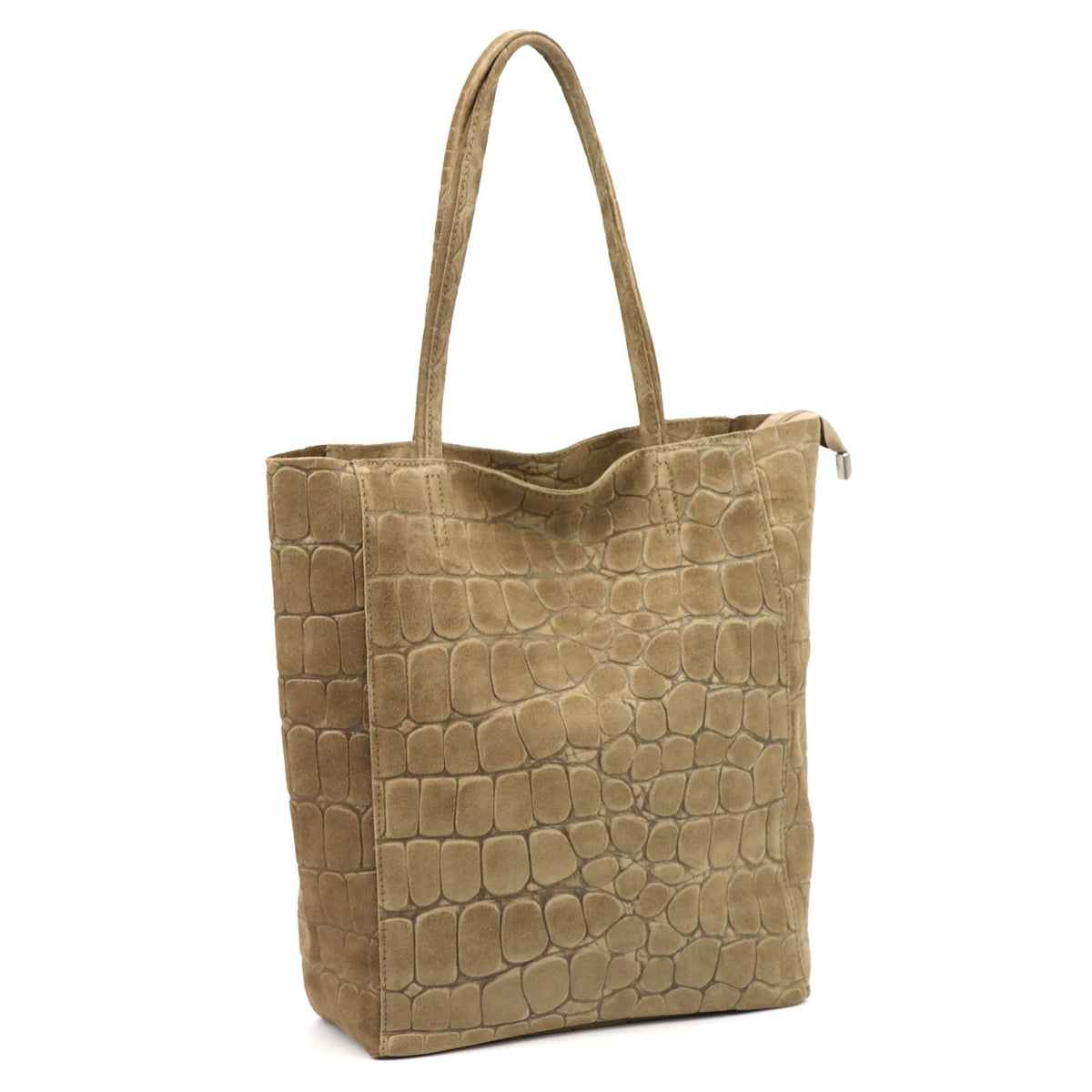 Luka 26-084 CROCO taupe natūralios odos rankinė taupe