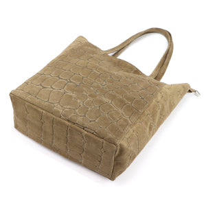 Luka 26-084 CROCO taupe natūralios odos rankinė taupe