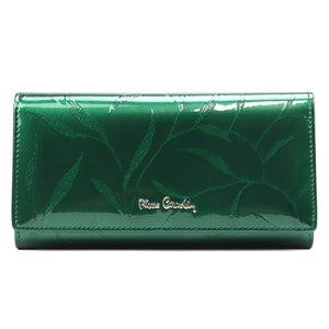 Pierre Cardin 02 LEAF 102 žalia odinė piniginė zielony