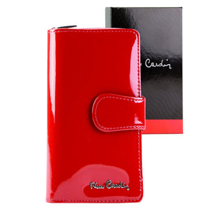 Pierre Cardin 07 SHINY 116 raudona piniginė czerwony