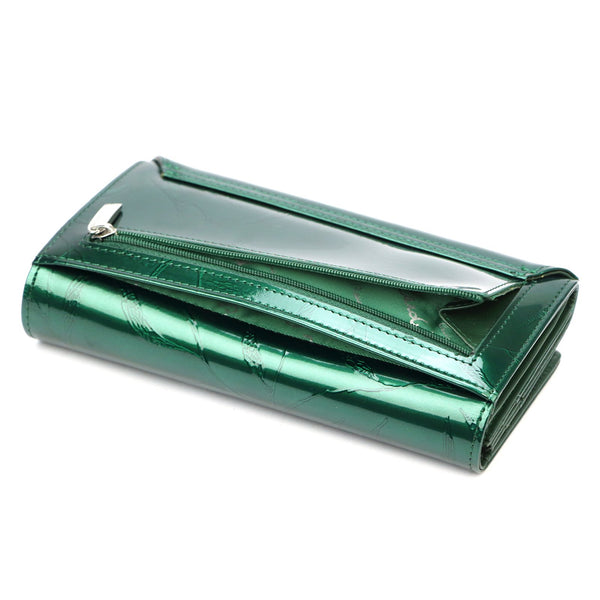 Pierre Cardin 02 LEAF 102 žalia odinė piniginė zielony