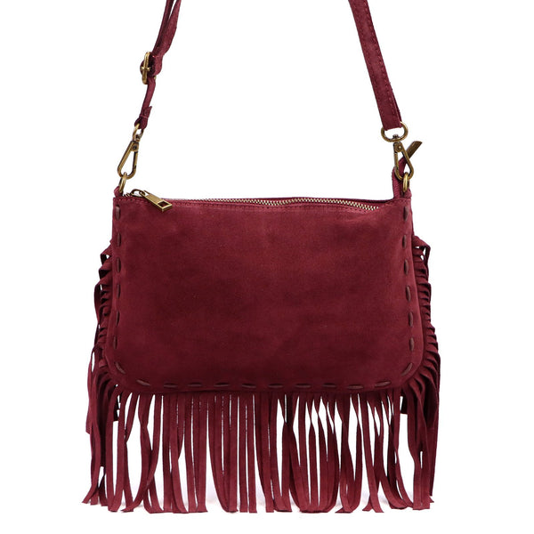 Luka 25-085 bordo odinė rankinė bordo