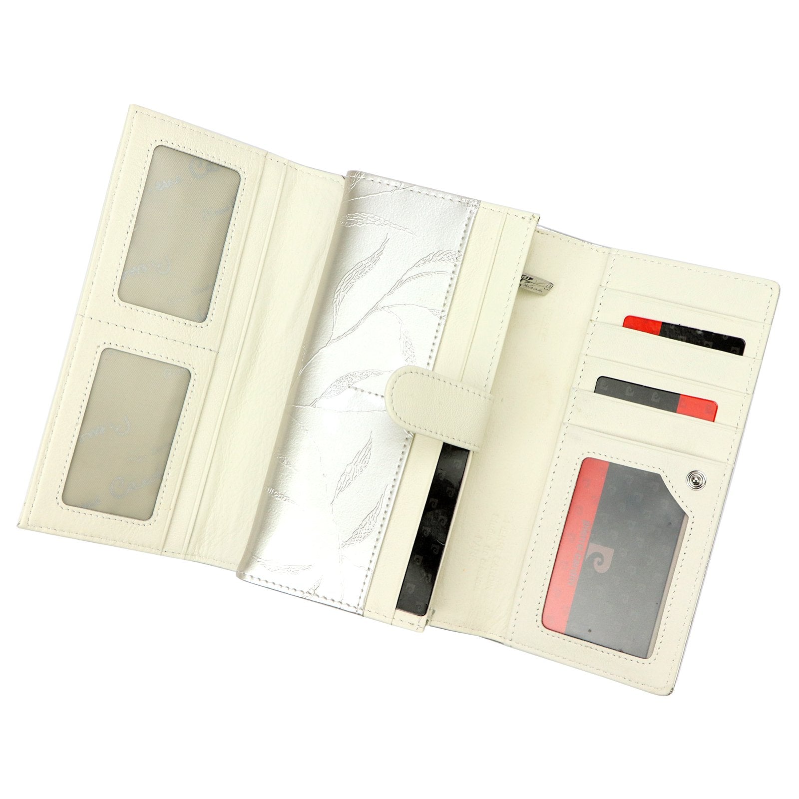 Pierre Cardin 02 LEAF 102 kreminė piniginė cream