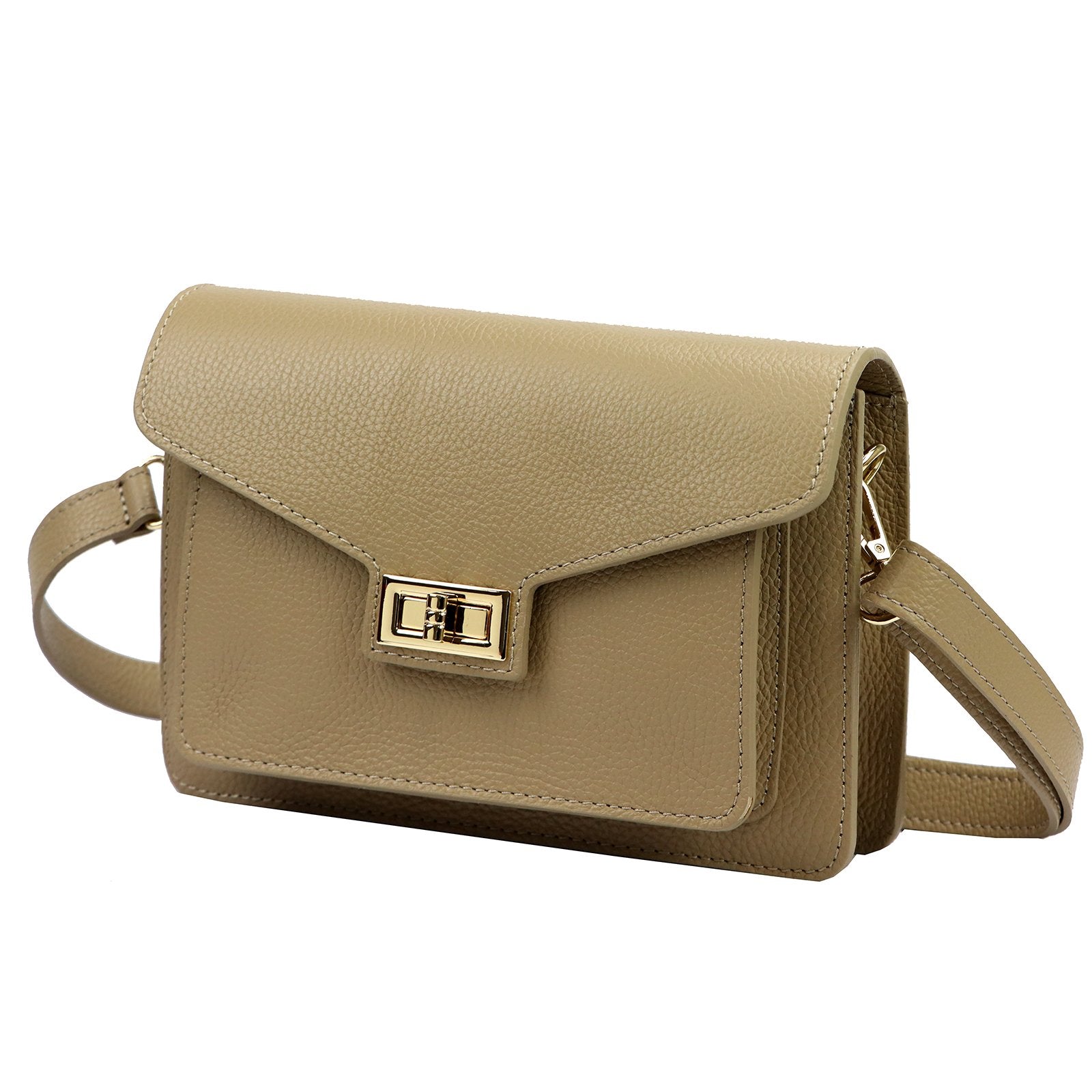 Luka 26-061 DOLLARO taupe natūralios odos rankinė taupe