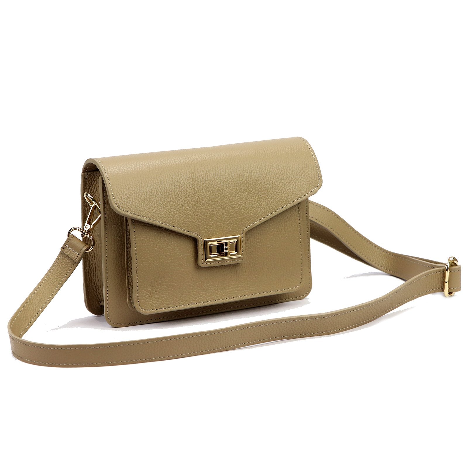 Luka 26-061 DOLLARO taupe natūralios odos rankinė taupe