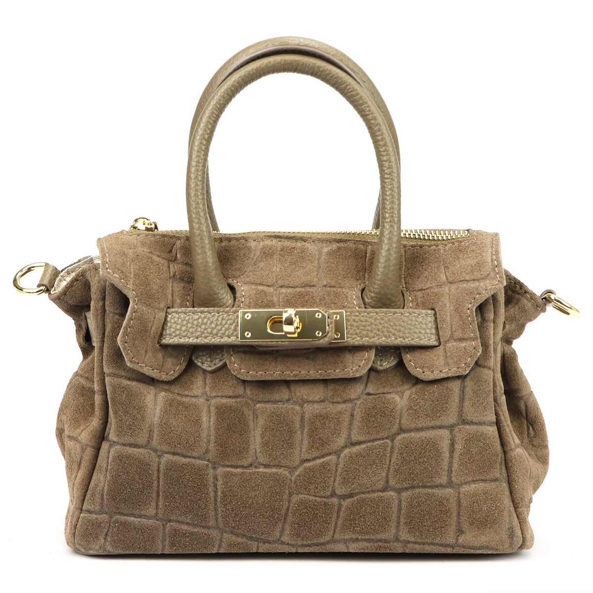 Luka 26-146 MINI CROCO fango odinė rankinė fango