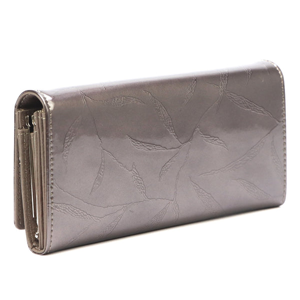 Pierre Cardin 02 LEAF 100 pilka natūralios odos piniginė popiel