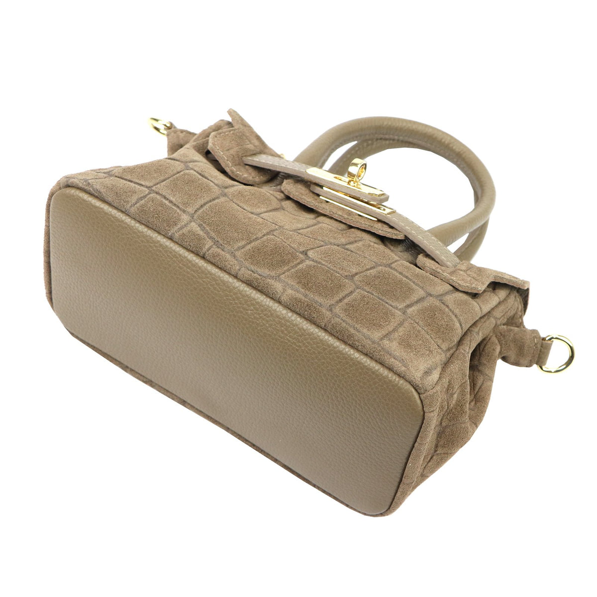 Luka 26-146 MINI CROCO fango odinė rankinė fango
