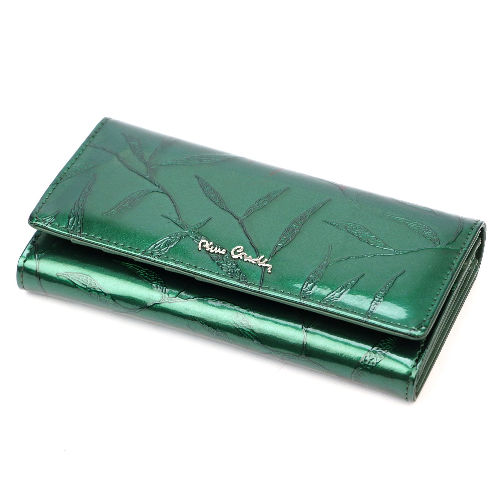 Pierre Cardin 02 LEAF 100 žalia piniginė zielony