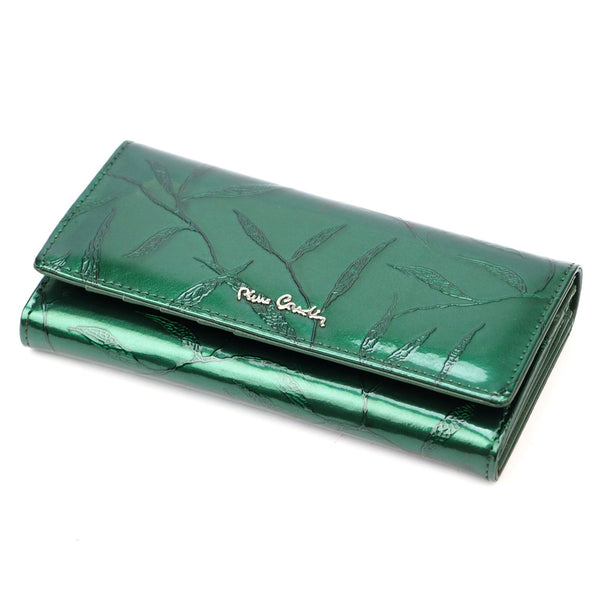 Pierre Cardin 02 LEAF 100 žalia piniginė zielony