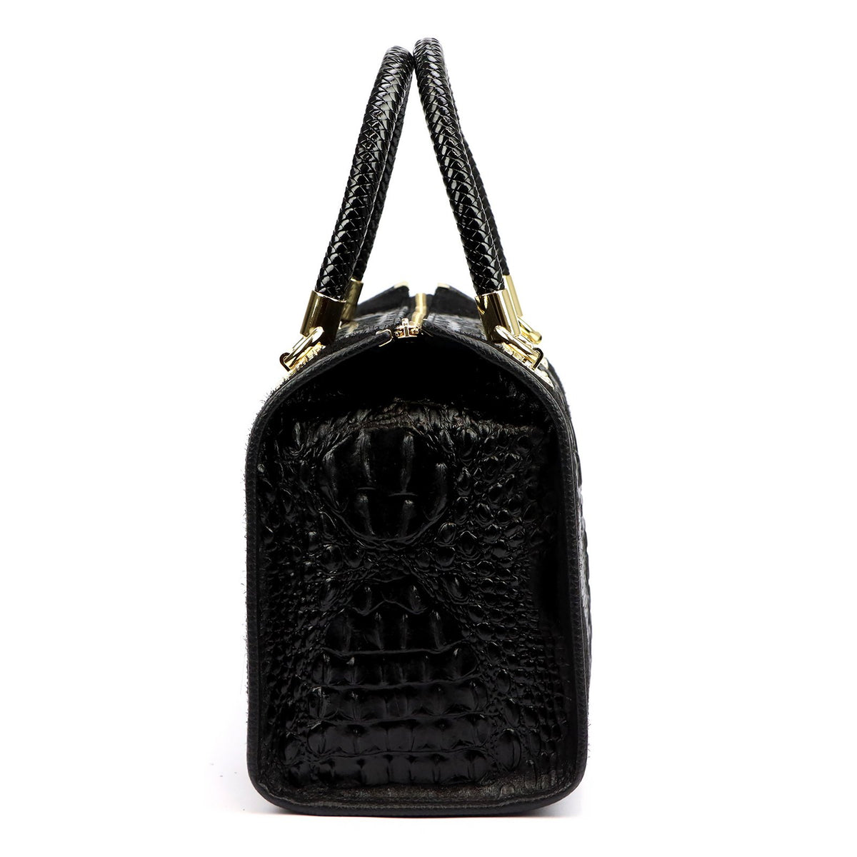 Luka 25-088 CROCO juoda odinė rankinė czarny
