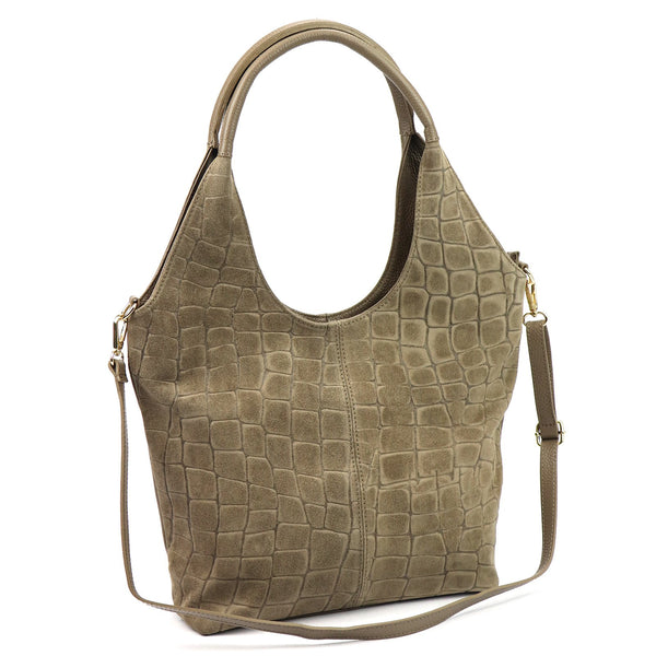Luka 26-013 CROCO fango natūralios odos rankinė fango