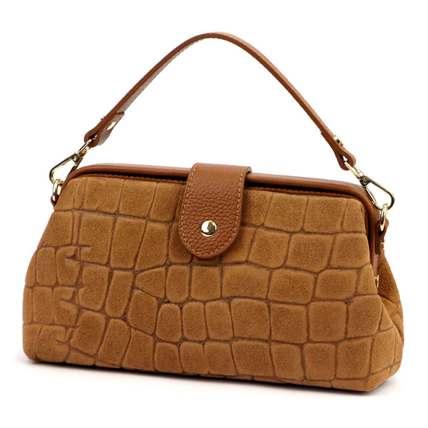 Luka 26-156 CROCO camel-2 natūralios odos rankinė camel-2