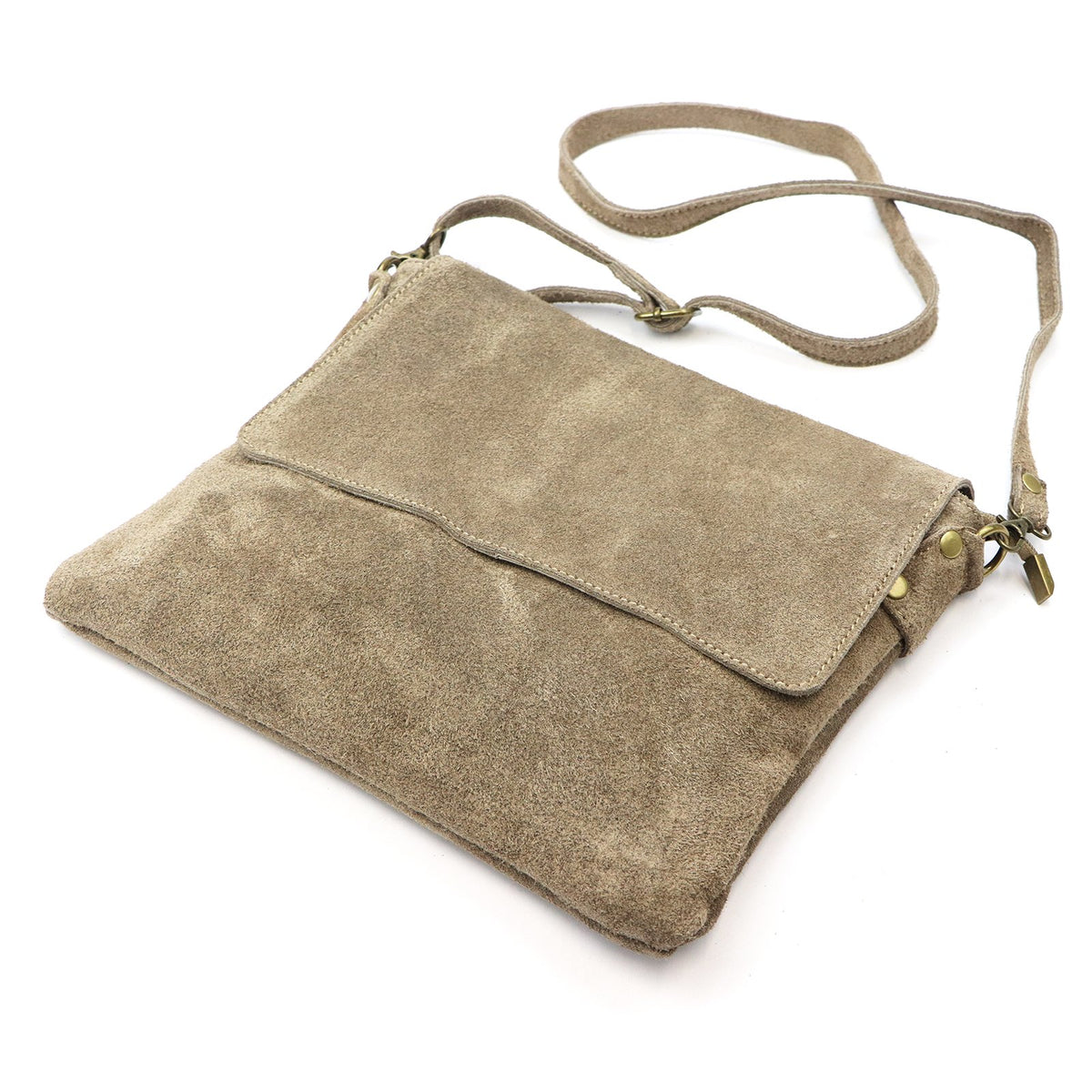 Luka 24-090 D taupe natūralios odos rankinė taupe