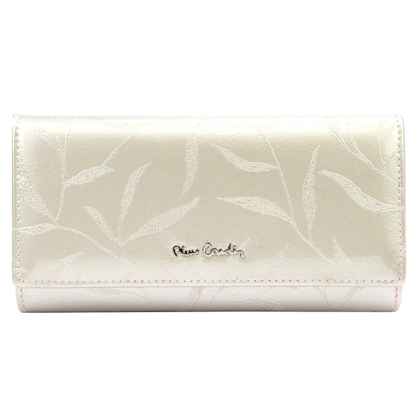 Pierre Cardin 02 LEAF 122 kreminė piniginė cream
