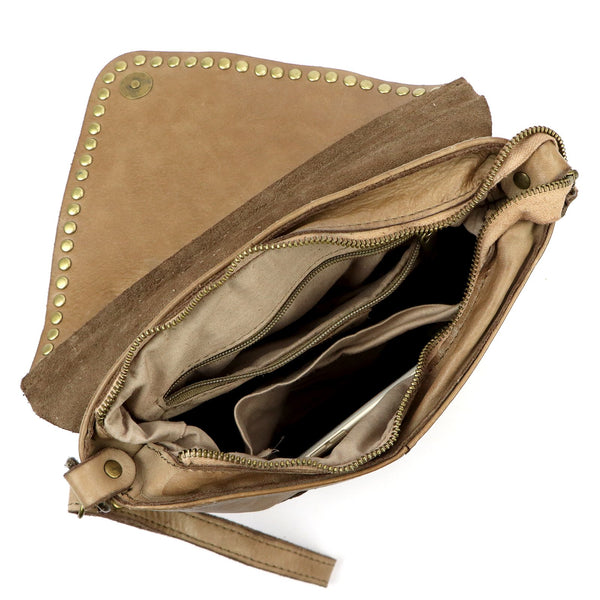 VS 050 taupe natūralios odos rankinė taupe