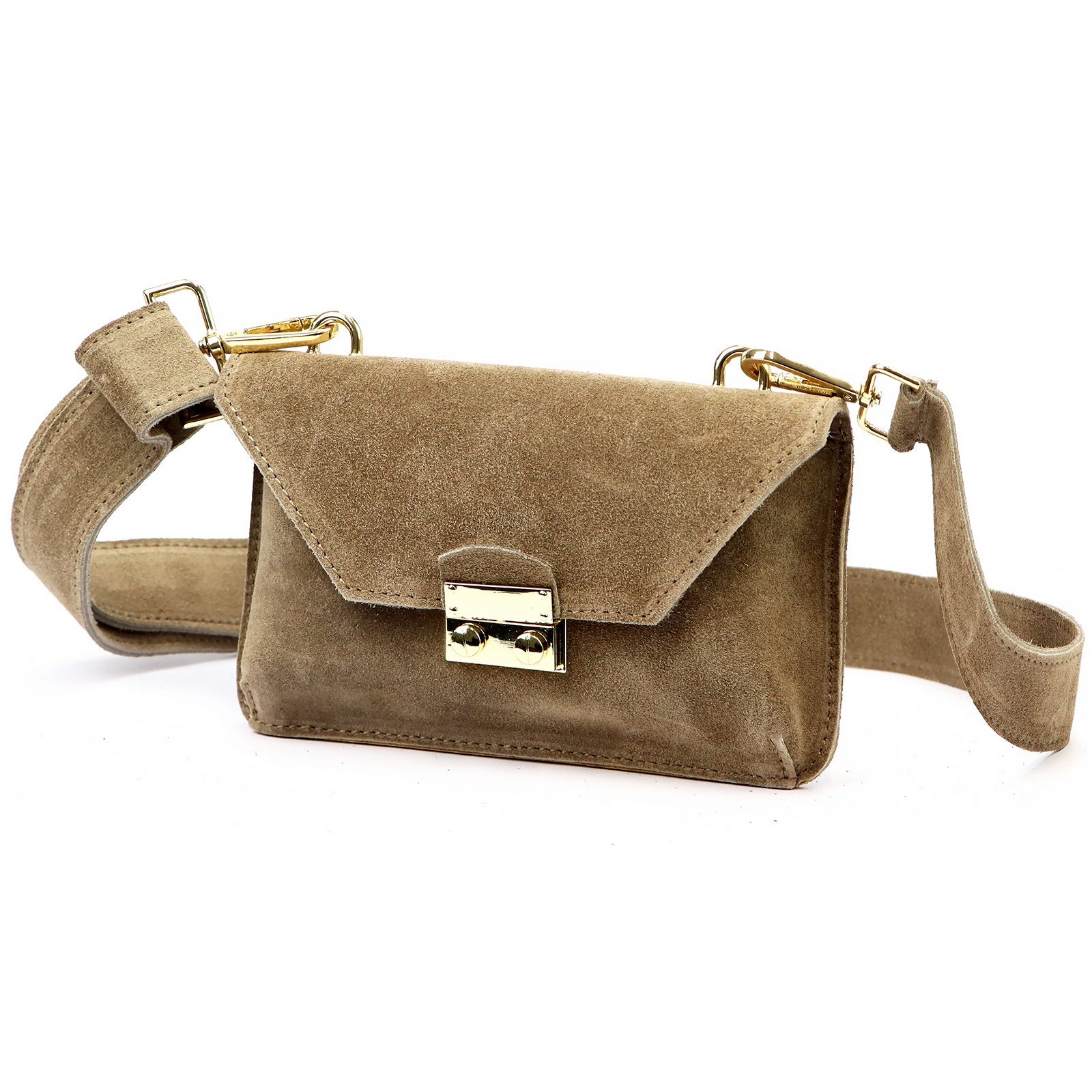 Luka 24-077 taupe zomšinės odos rankinė taupe