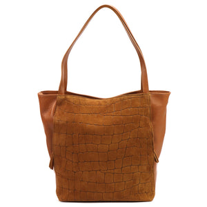 Luka 26-162 CROCO camel-2 natūralios odos rankinė camel-2