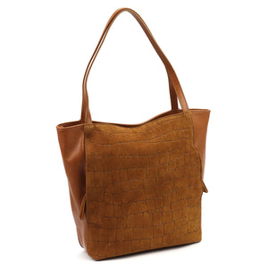Luka 26-162 CROCO camel-2 natūralios odos rankinė camel-2