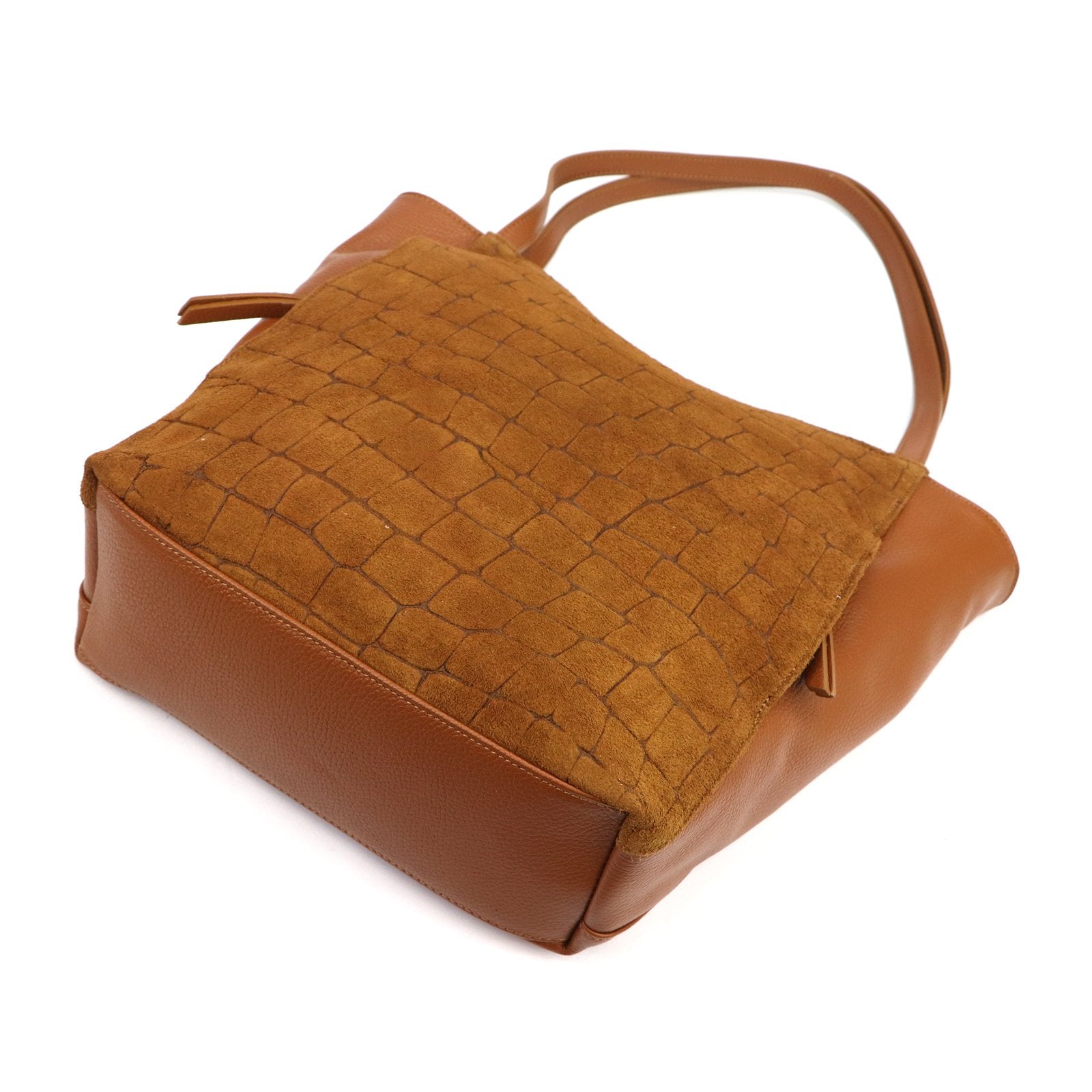 Luka 26-162 CROCO camel-2 natūralios odos rankinė camel-2