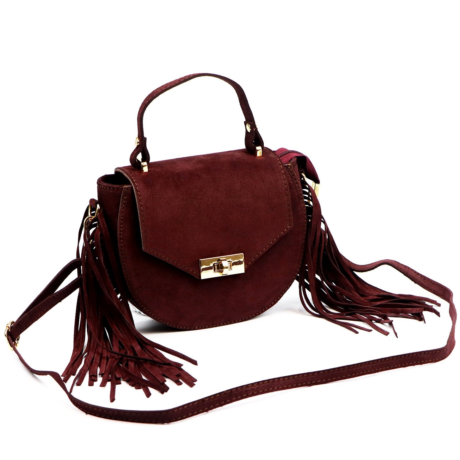 Luka 25-065 bordo natūralios odos rankinė bordo