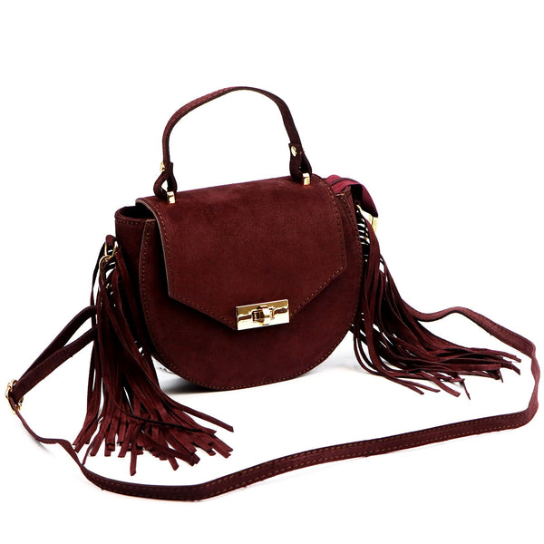 Luka 25-065 bordo natūralios odos rankinė bordo