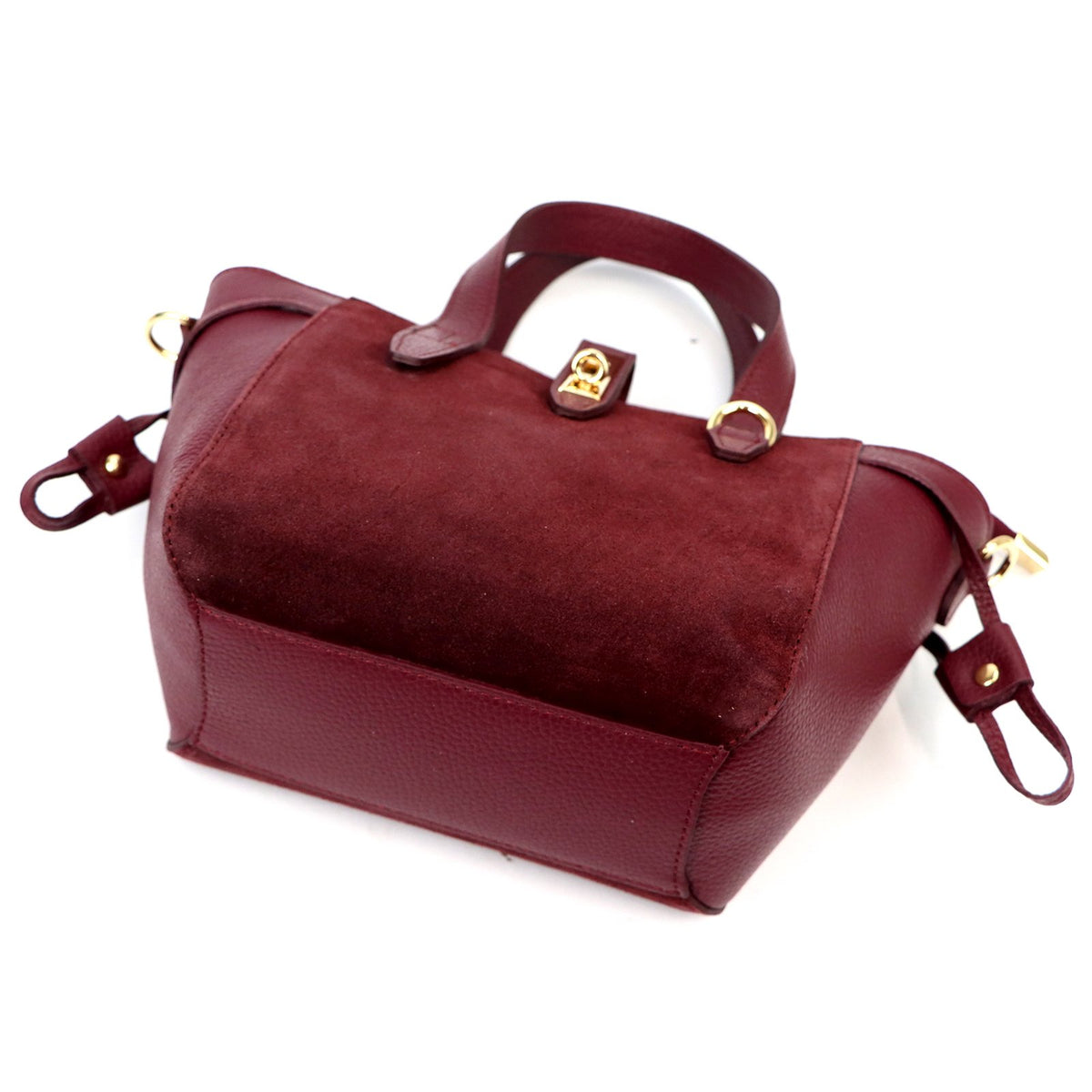 Luka 24-092 bordo spalvos odinė rankinė bordo