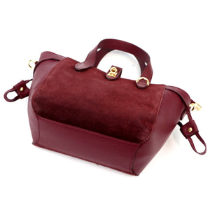 Luka 24-092 bordo spalvos odinė rankinė bordo