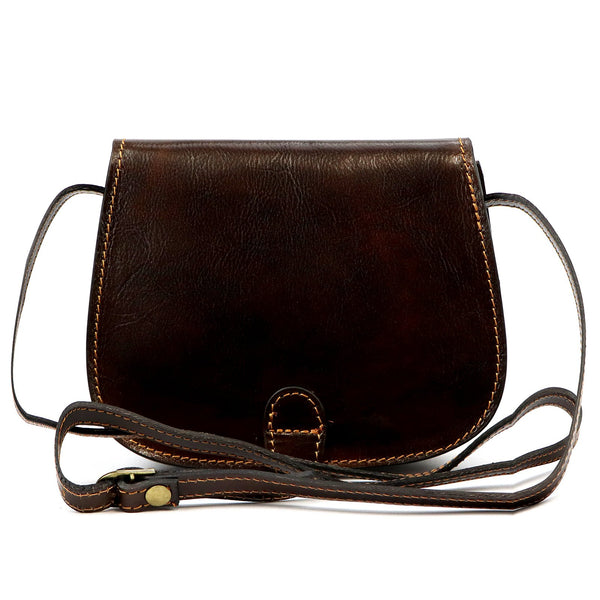 Florence ART. 882 tamsiai ruda odinė rankinė ciemny brąz