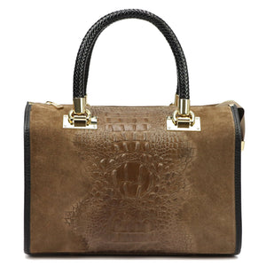 Luka 25-088 CROCO moka natūralios odos rankinė mokka