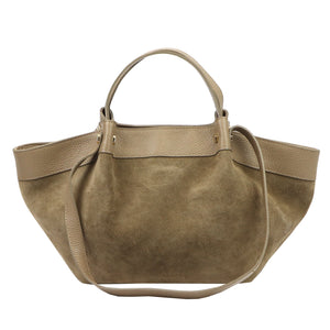 Camilla PREMIUM 10.025 tamsiai pilkai rusva odinė rankinė taupe scuro