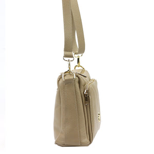 Luka 26-008 DOLLARO FL taupe natūralios odos rankinė taupe