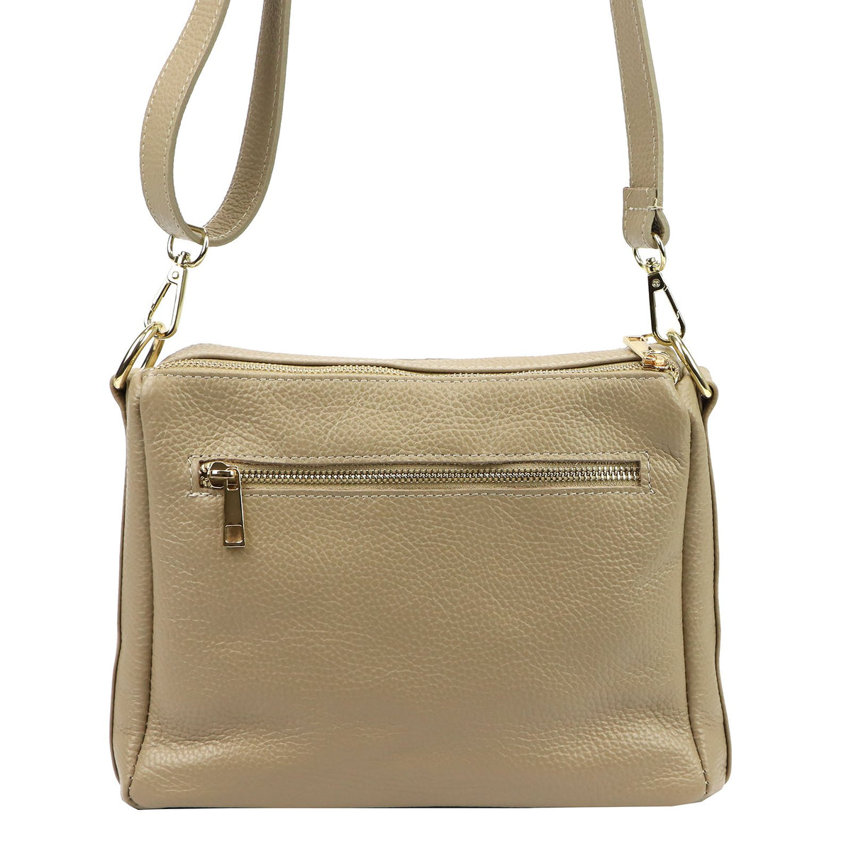 Luka 26-008 DOLLARO FL taupe natūralios odos rankinė taupe