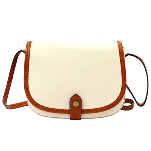 Florence 49-1 smėlio ir camel spalvos odinė rankinė beż + camel