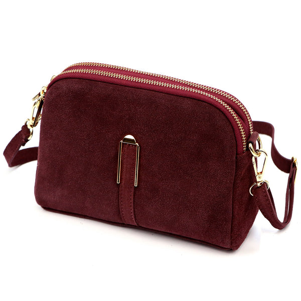 Luka 25-084 bordo spalvos natūralios odos rankinė bordo