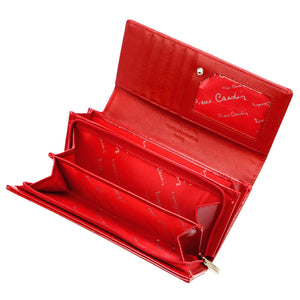 Pierre Cardin 07 SHINY 121 raudona piniginė czerwony