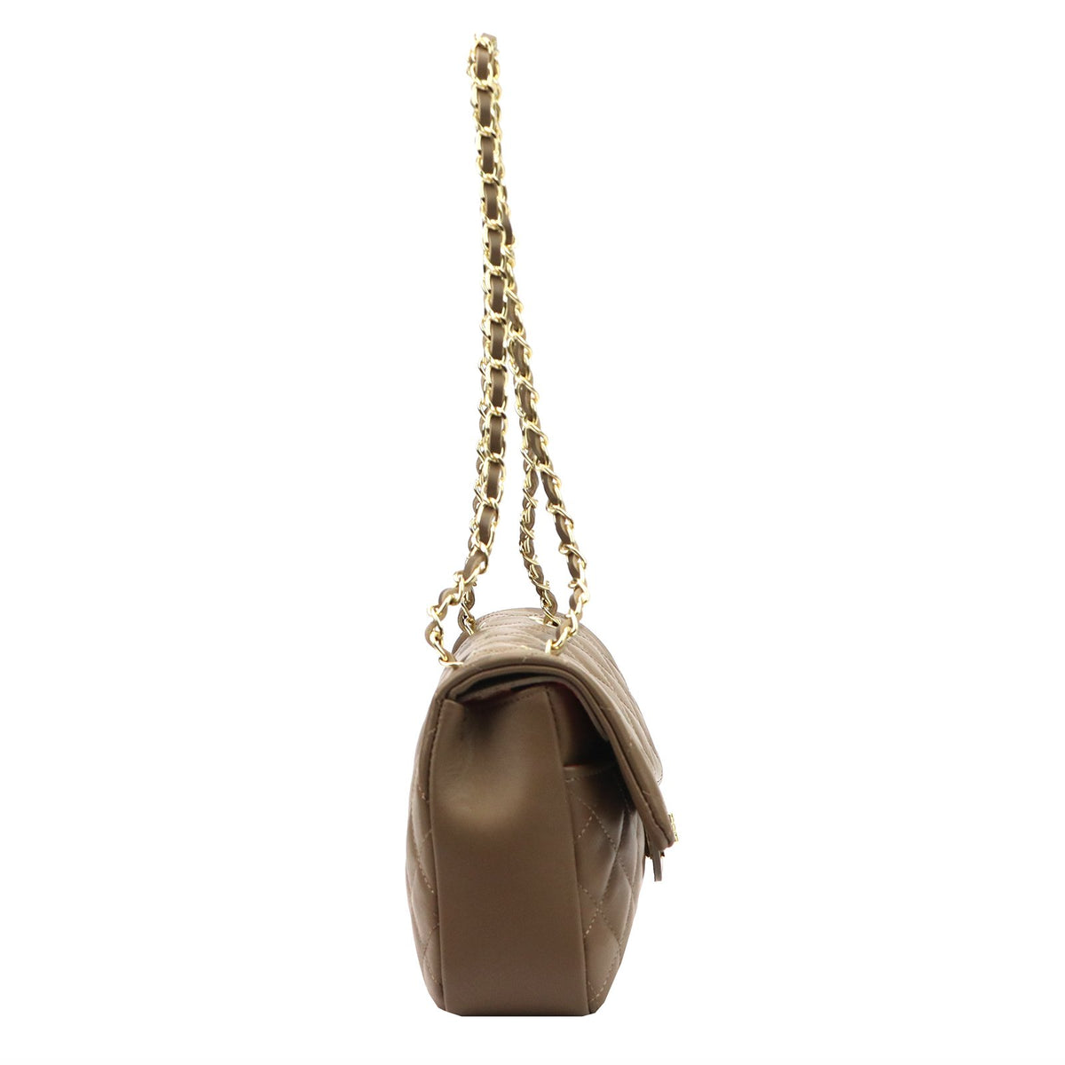 Camilla PREMIUM 10.018 MIDI SAVAGE tamsi taupe odinė rankinė taupe scuro