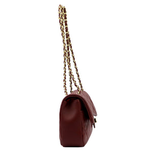 Camilla PREMIUM 10.018 MIDI SAVAGE bordo natūralios odos rankinė bordo