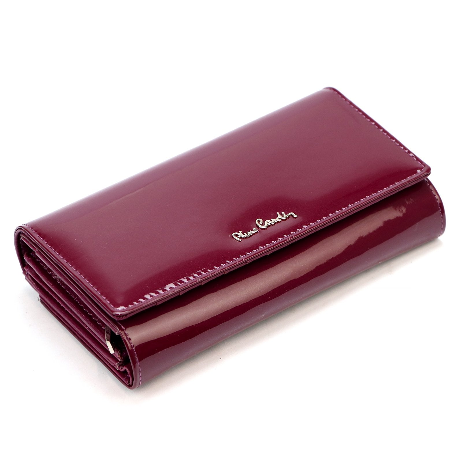 Pierre Cardin 07 SHINY 121 violetinė piniginė fioletowy