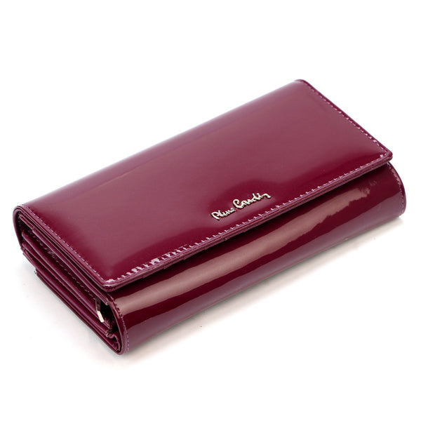 Pierre Cardin 07 SHINY 121 violetinė piniginė fioletowy