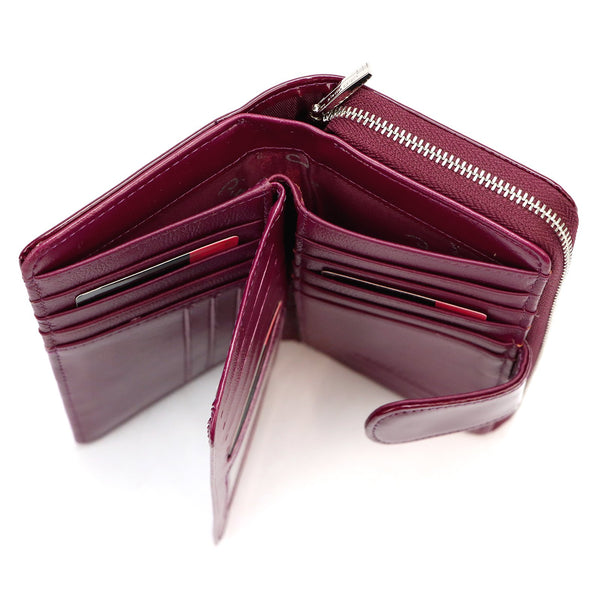 Pierre Cardin 07 SHINY 116 violetinė piniginė fioletowy