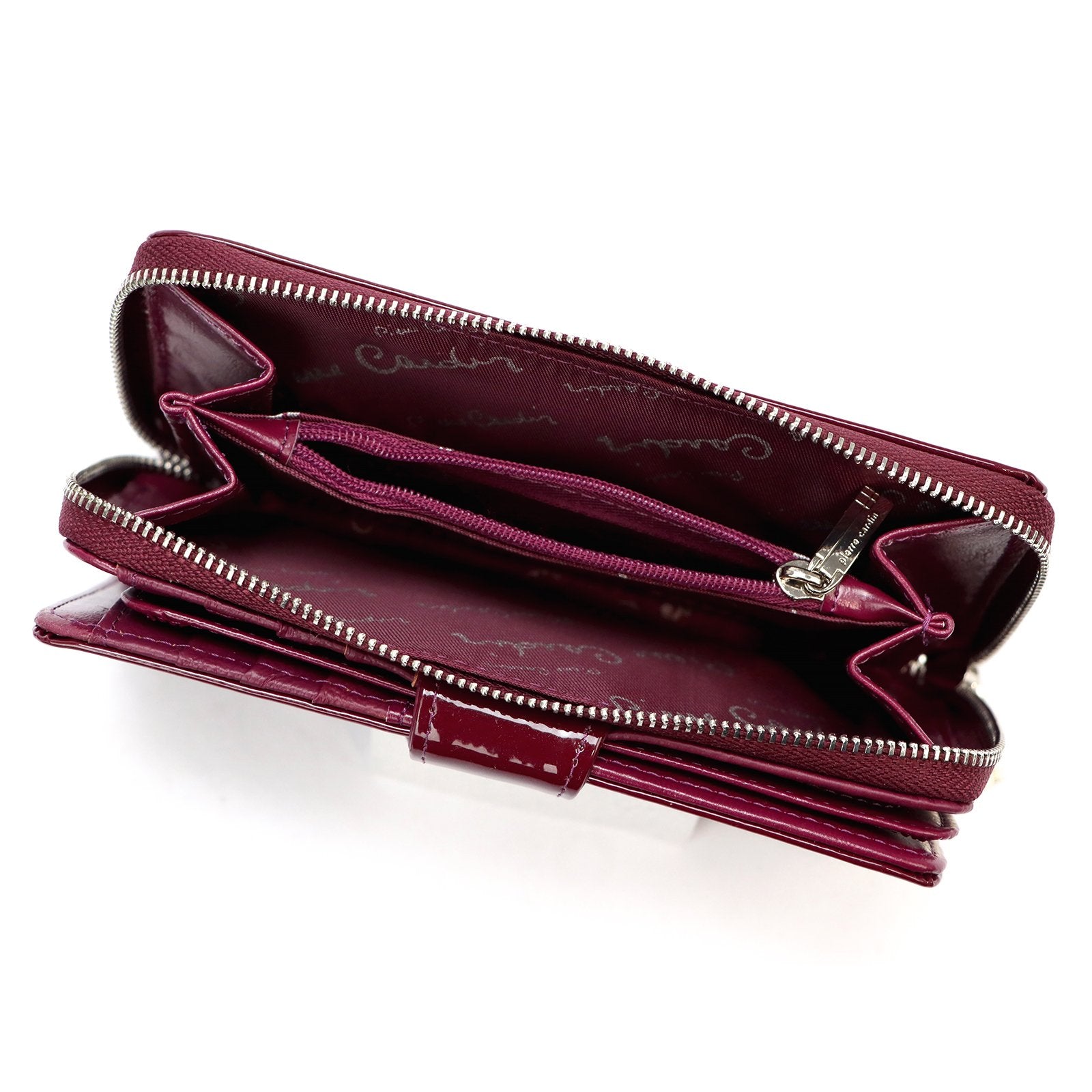 Pierre Cardin 07 SHINY 116 violetinė piniginė fioletowy