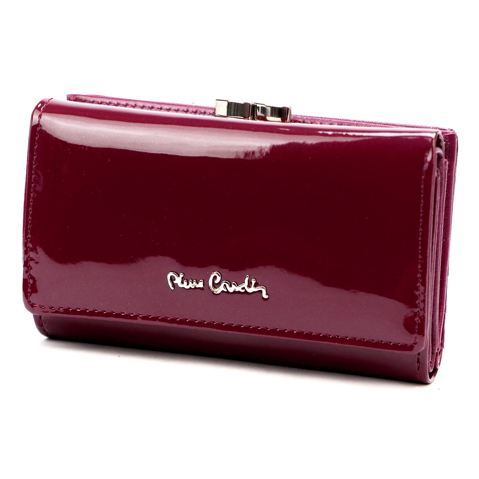 Pierre Cardin 07 SHINY 108 violetinė piniginė fioletowy