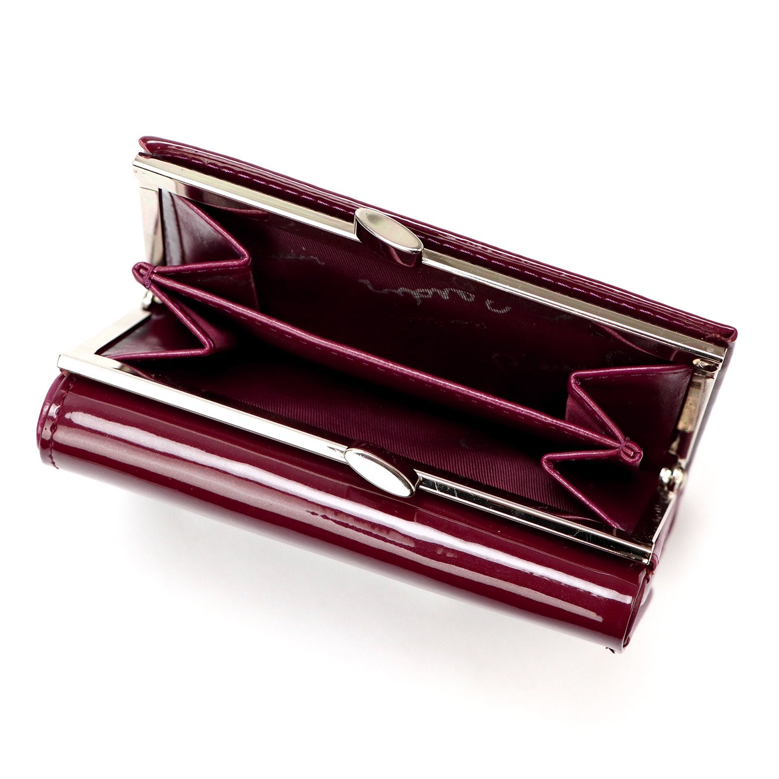 Pierre Cardin 07 SHINY 117 violetinė piniginė fioletowy