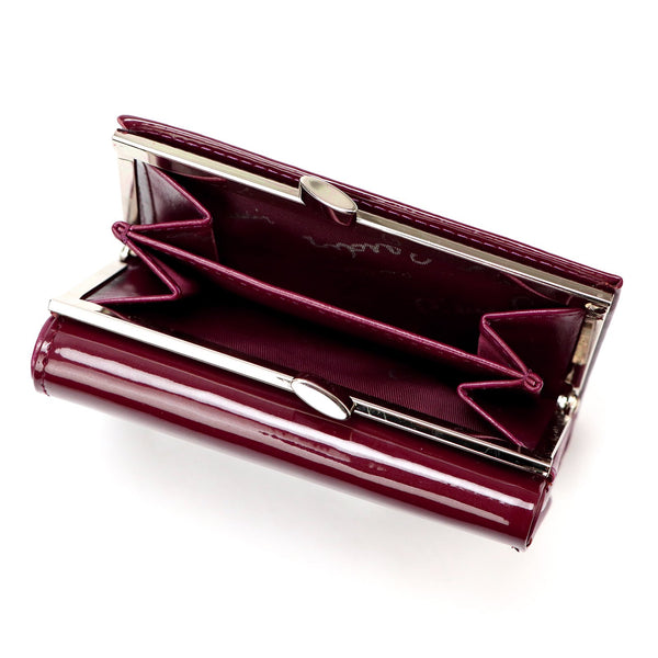 Pierre Cardin 07 SHINY 117 violetinė piniginė fioletowy