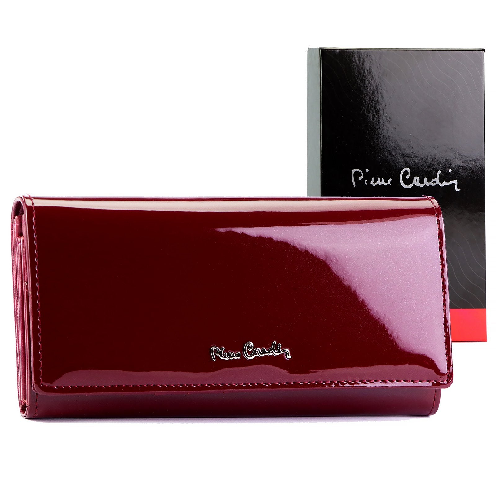 Pierre Cardin 07 SHINY 102 violetinė piniginė fioletowy