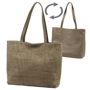 Luka 26-158 CROCO DOUBLE fango natūralios odos rankinė fango
