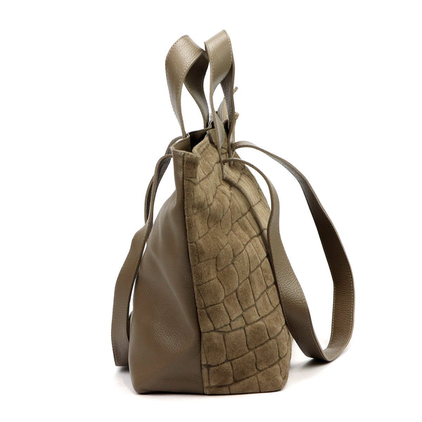 Luka 25-077 CROCO fango natūralios odos rankinė fango