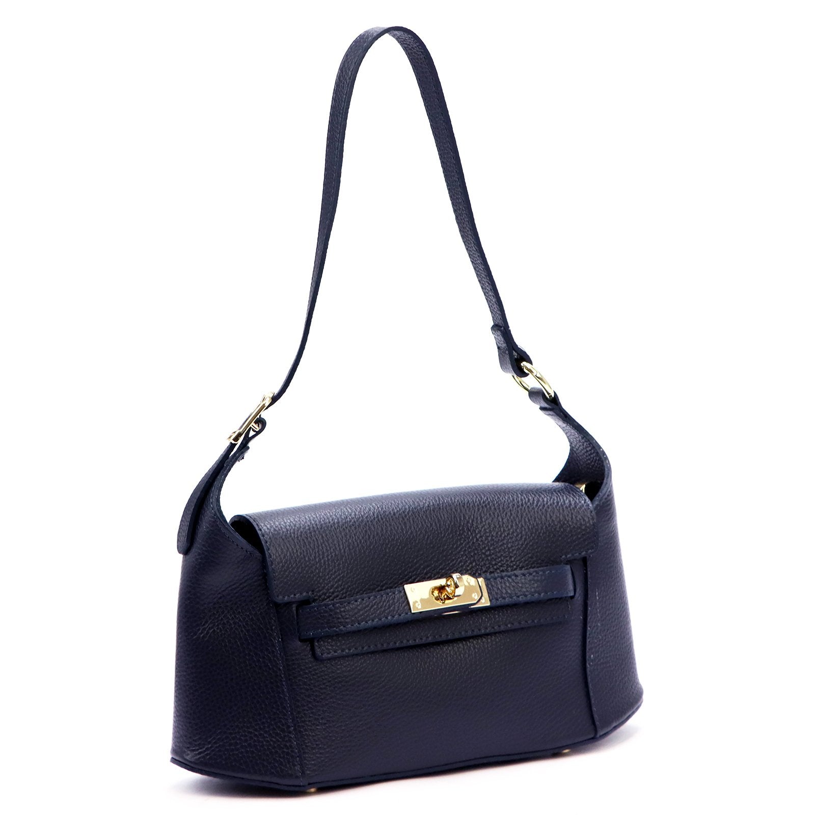 Luka 24-044 DOLLARO tamsiai mėlyna natūralios odos rankinė granatowy